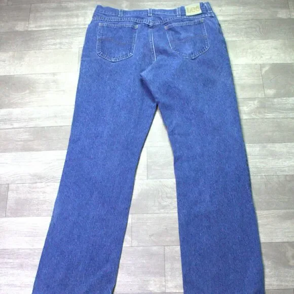 Vintage 90s Lee Jeans USA Made Distressed Denim 40x34 - Picture 4 of 6